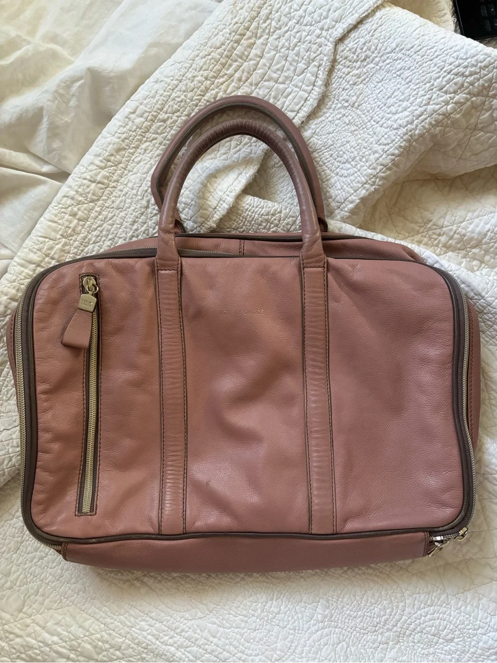 See by Chloé Mauve Leather Briefcase Satchel Bag